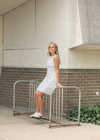 Adaline Striped A-line Midi Sport Dress IC Dresses