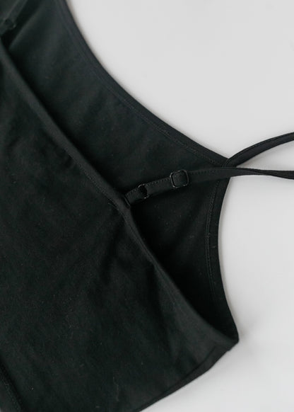 Adjustable Black Cropped Demi Tank IC Layering Essentials