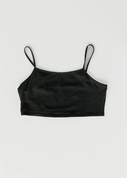 Adjustable Black Cropped Demi Tank IC Layering Essentials