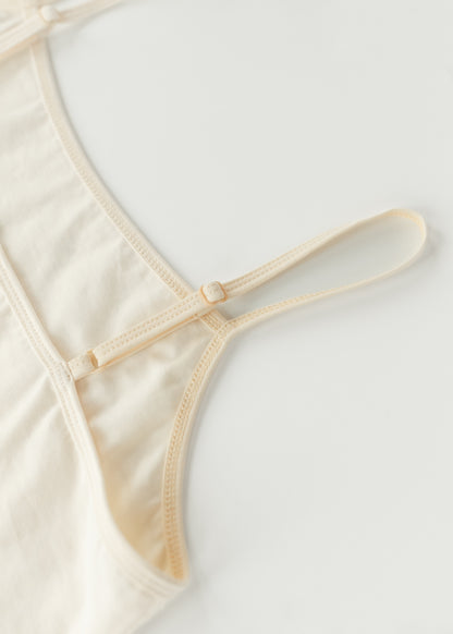 Adjustable Cream Cropped Demi Tank IC Layering Essentials