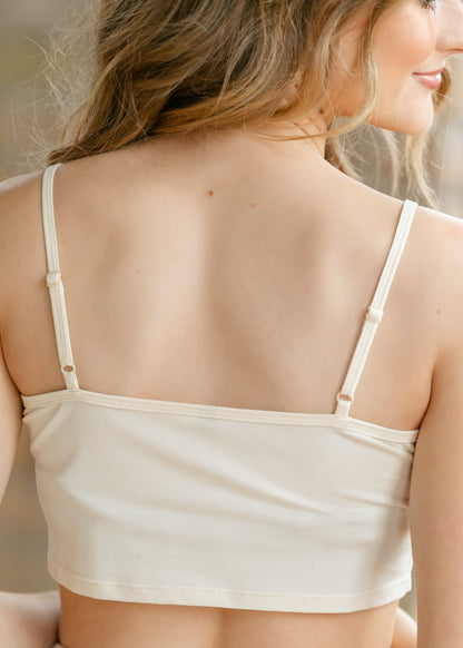 Adjustable Cream Cropped Demi Tank IC Layering Essentials