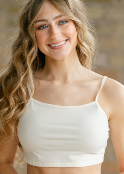 Adjustable Cream Cropped Demi Tank IC Layering Essentials