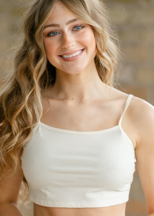 Adjustable Cream Cropped Demi Tank IC Layering Essentials