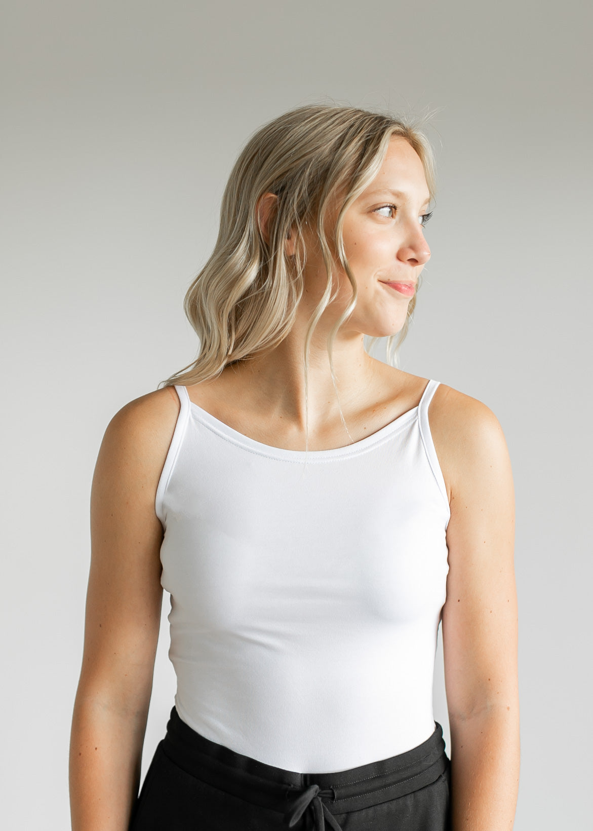 Adjustable Layering Cami Tops White / XS