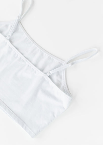 Adjustable White Cropped Demi Tank IC Layering Essentials