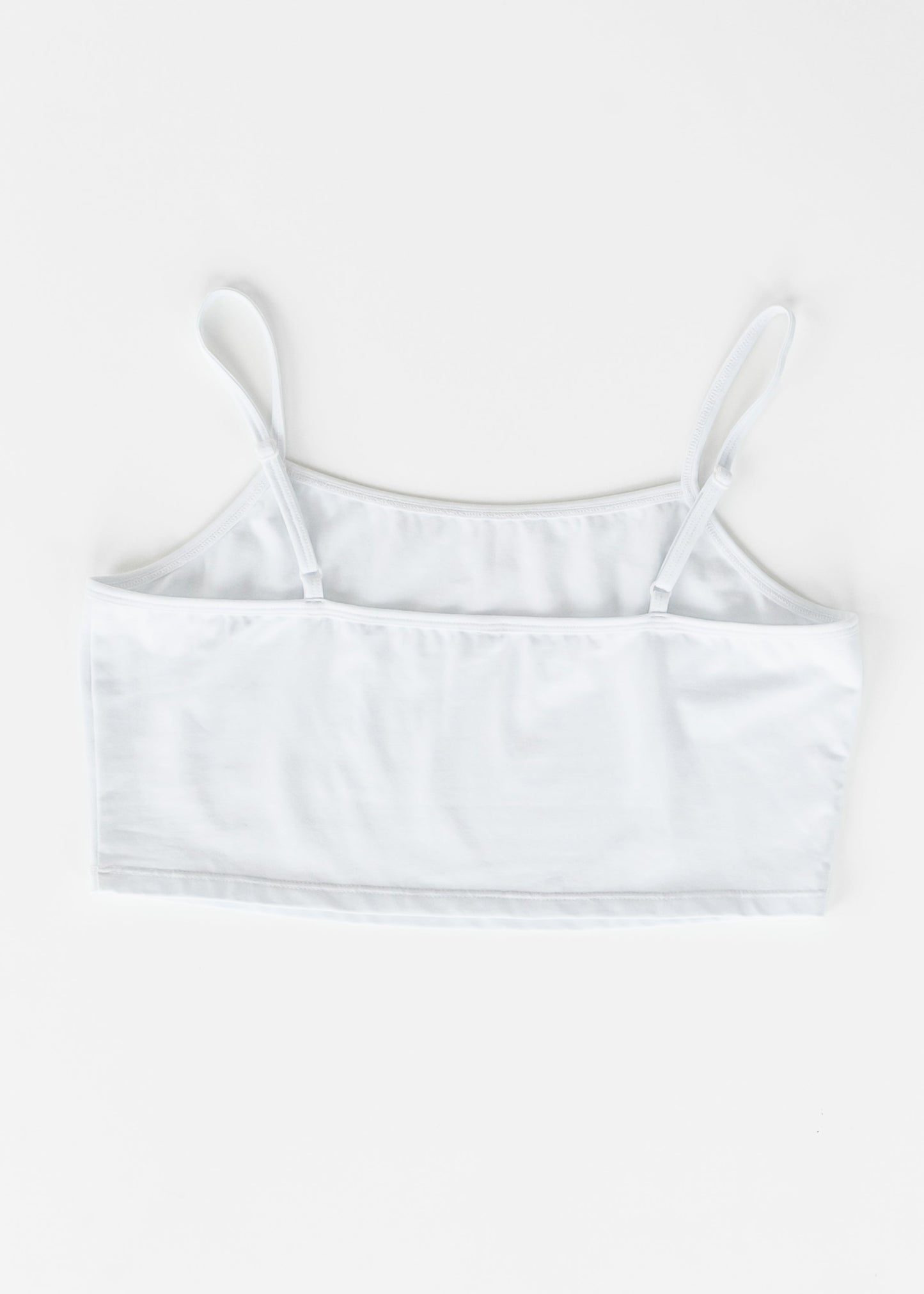 Adjustable White Cropped Demi Tank IC Layering Essentials