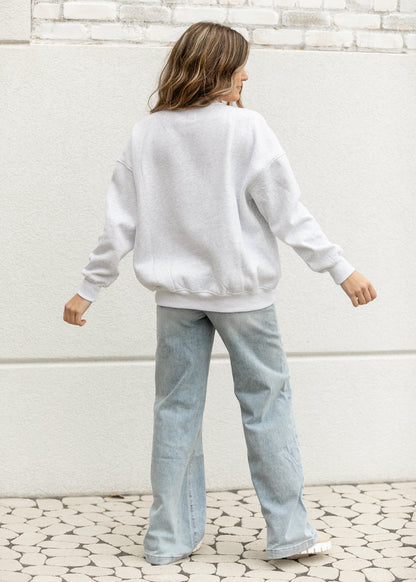 Alaska Embroidered Pullover Sweatshirt FF Tops