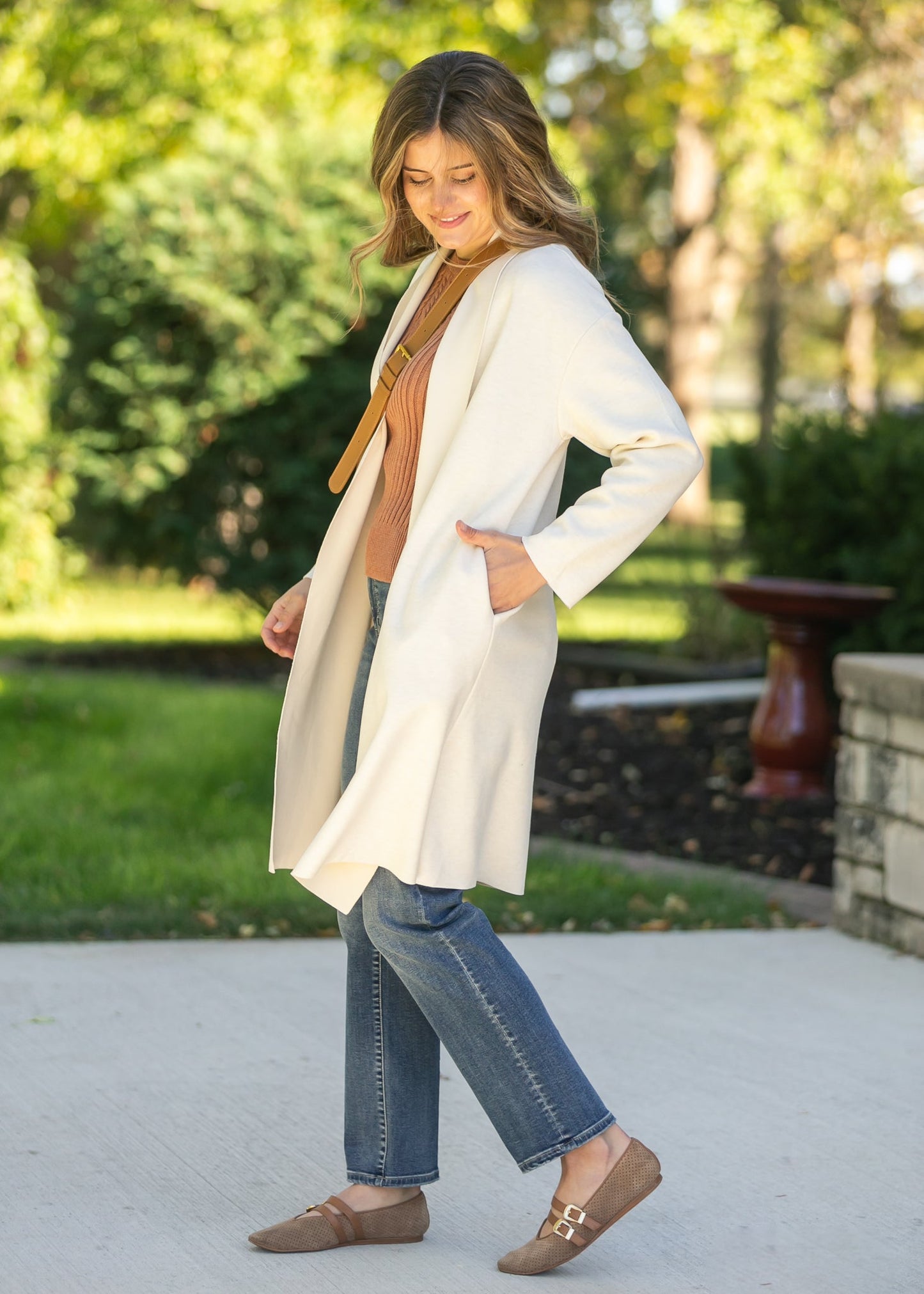 Alessia Shawl Collar Open Coat FF Tops