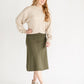 Allie Knit Midi Skirt IC Skirts Olive / XS
