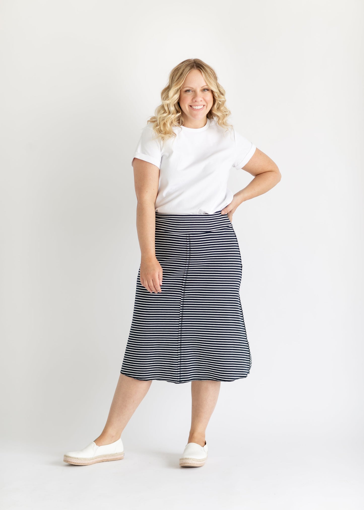 Allie Knit Midi Skirt IC Skirts Stripe / XS