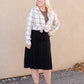 Allie Navy Knit Midi Skirt IC Skirts Black / XS