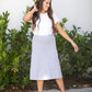 Allie Navy Knit Midi Skirt IC Skirts Heather / XS
