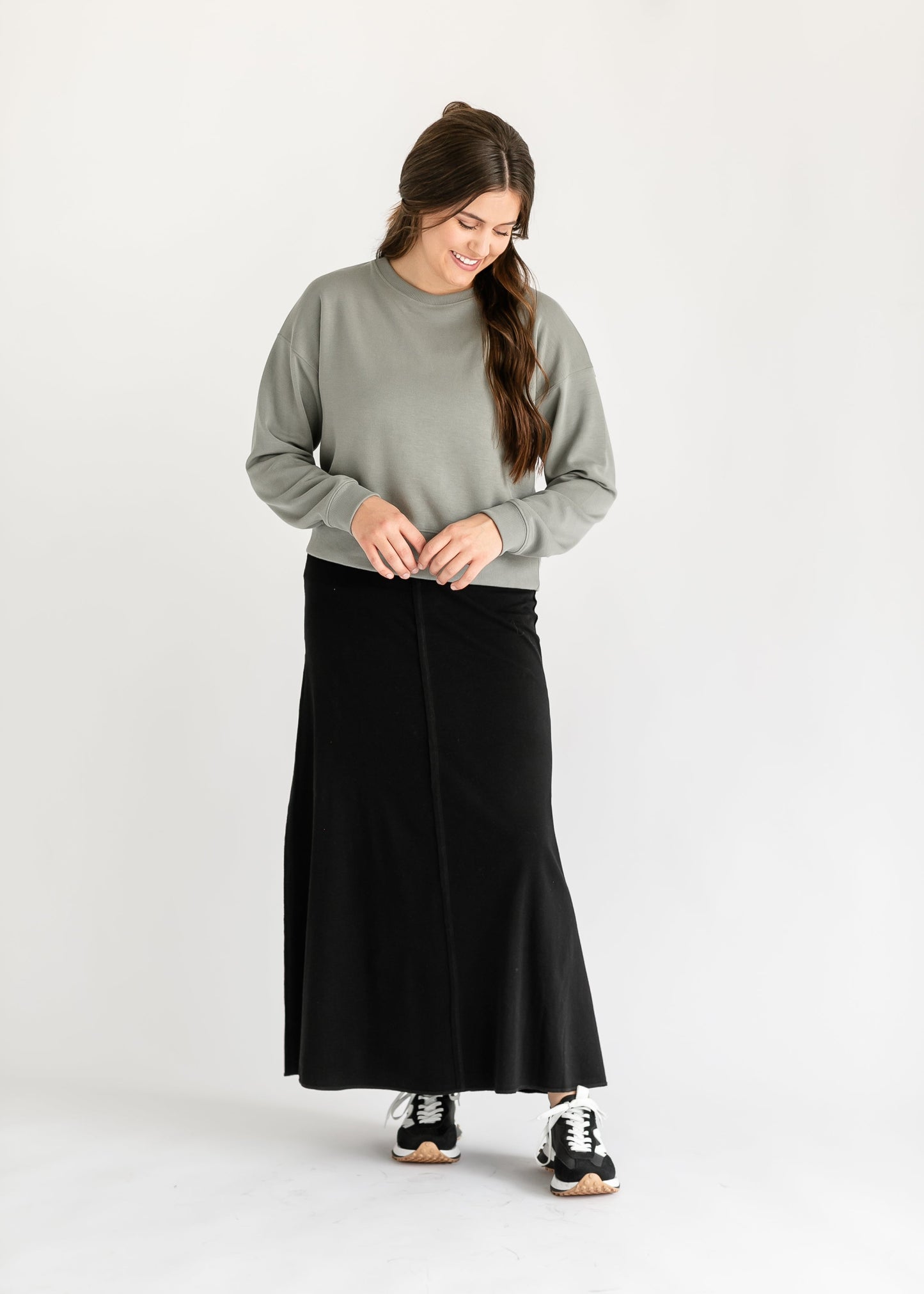 Allison Knit Maxi Skirt IC Skirts Black / XS