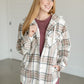 Almira Plaid Hooded Shacket FF Tops