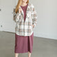 Almira Plaid Hooded Shacket FF Tops