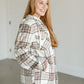 Almira Plaid Hooded Shacket FF Tops