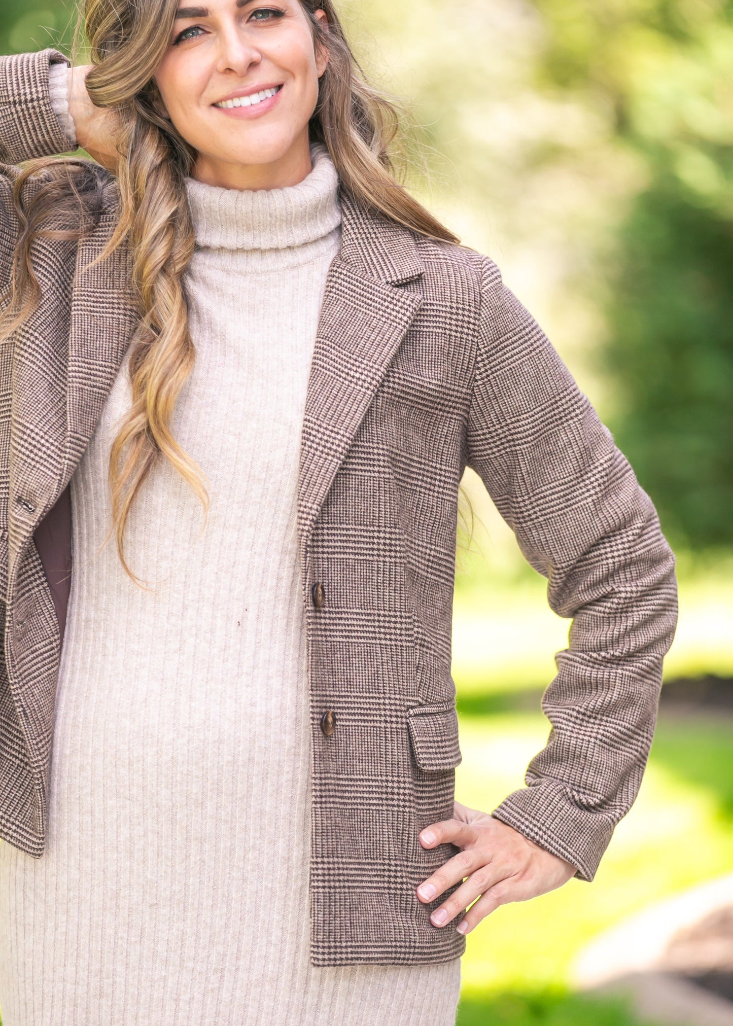 Ambition Houndstooth Blazer FF Layering Essentials