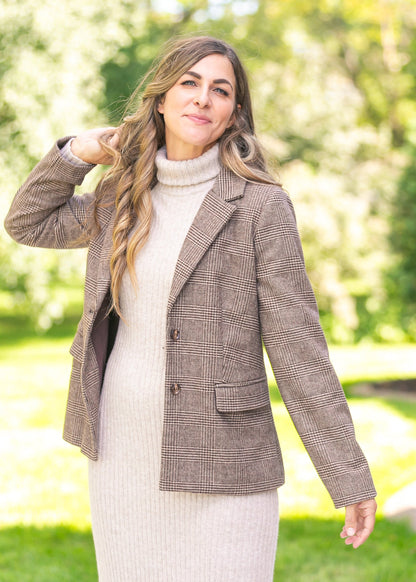 Ambition Houndstooth Blazer FF Layering Essentials