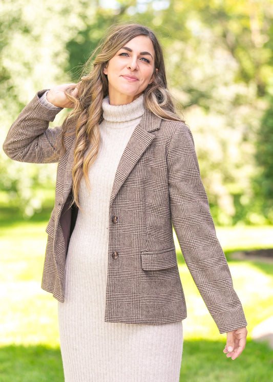 Ambition Houndstooth Blazer FF Layering Essentials