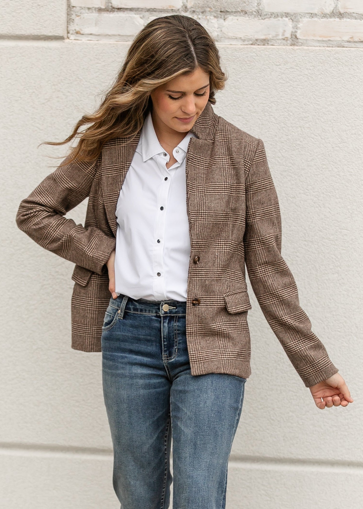 Ambition Houndstooth Blazer FF Layering Essentials