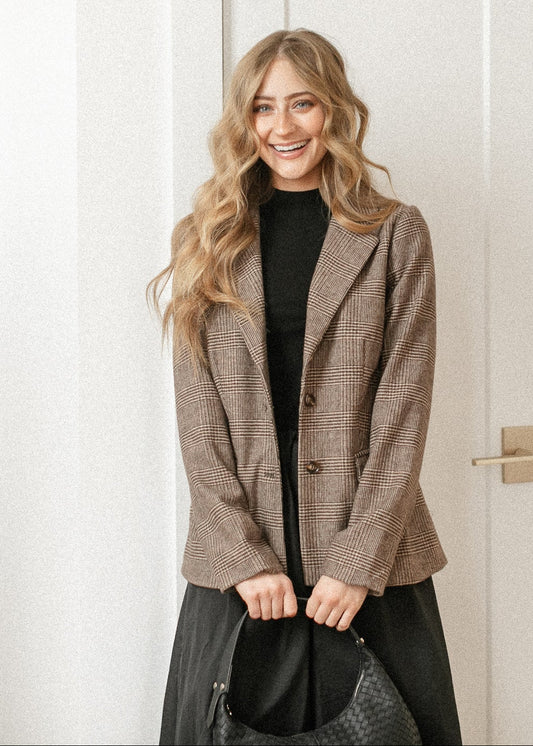 Ambition Houndstooth Blazer FF Layering Essentials