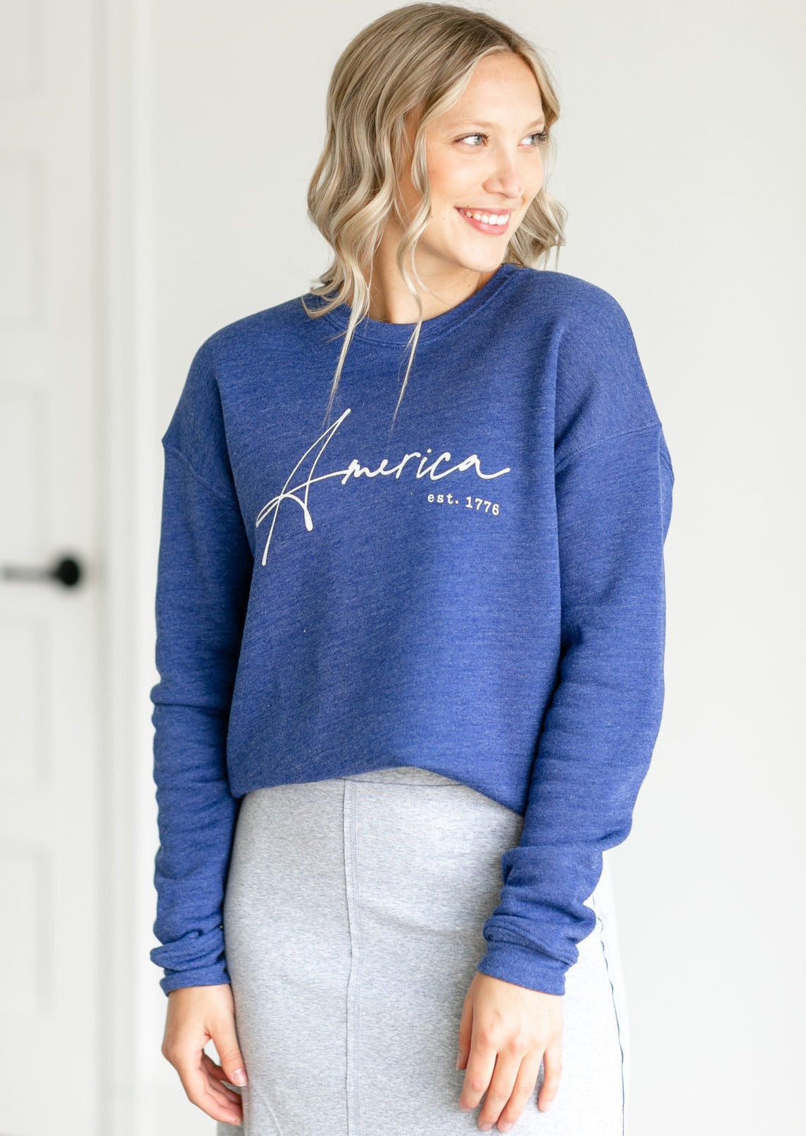 America 1776 Graphic Sweatshirt Tops