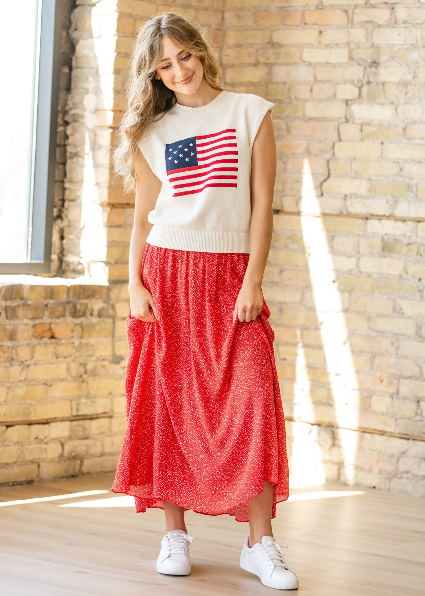 American Dream Flag Sweater FF Tops