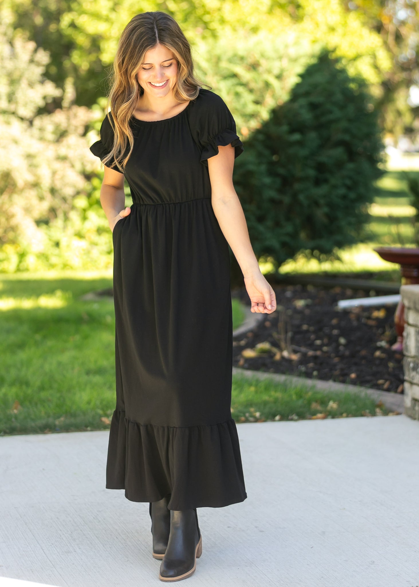 Amy Puff Sleeve Maxi Dress IC Dresses