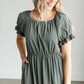 Amy Puff Sleeve Midi Dress IC Dresses