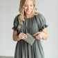 Amy Puff Sleeve Midi Dress IC Dresses
