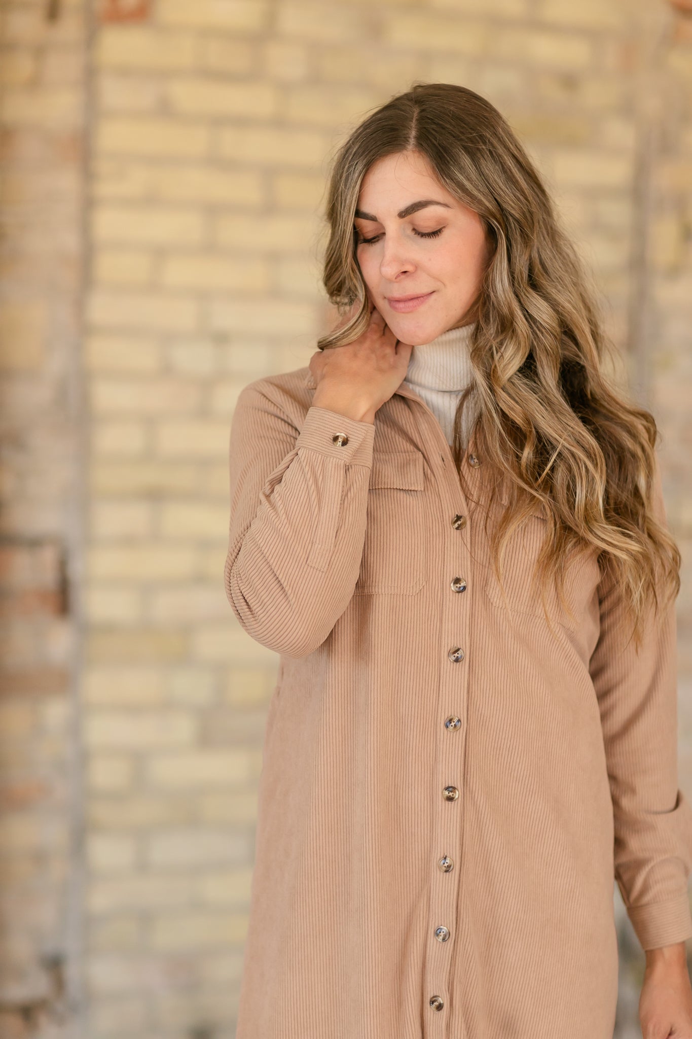 corduroy dresses women Anika Corduroy Shirt Dress