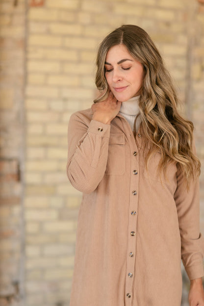 Anika Corduroy Shirt Dress IC Dresses