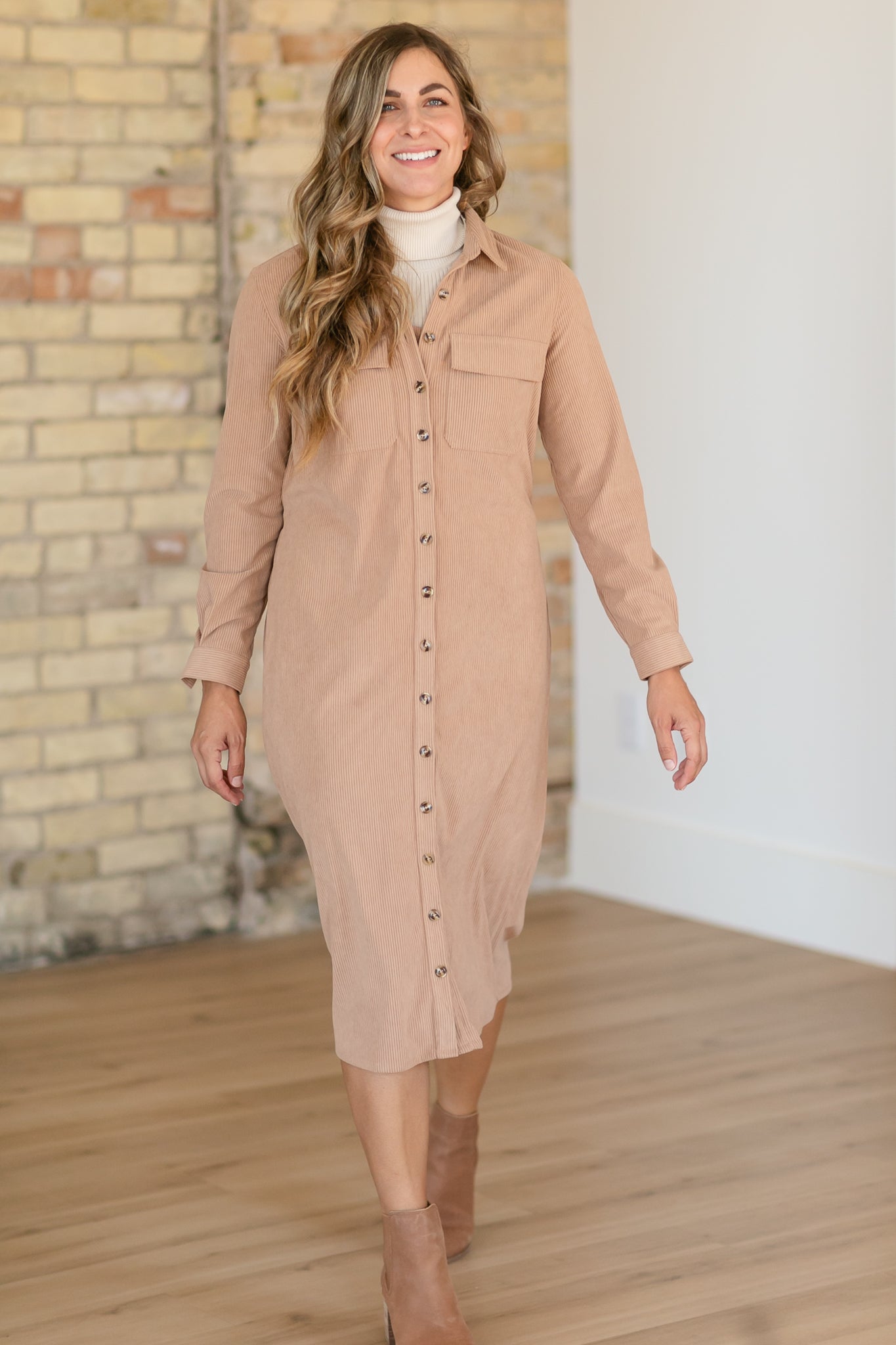 Anika Corduroy Shirt Dress IC Dresses