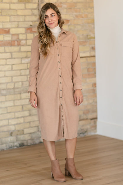 Anika Corduroy Shirt Dress IC Dresses