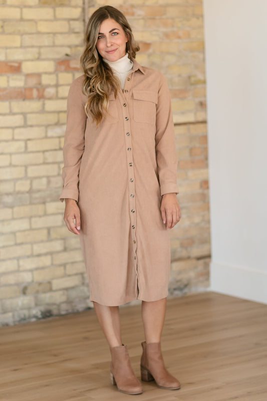 Anika Corduroy Shirt Dress IC Dresses