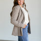 Anna Plaid Blazer FF Tops