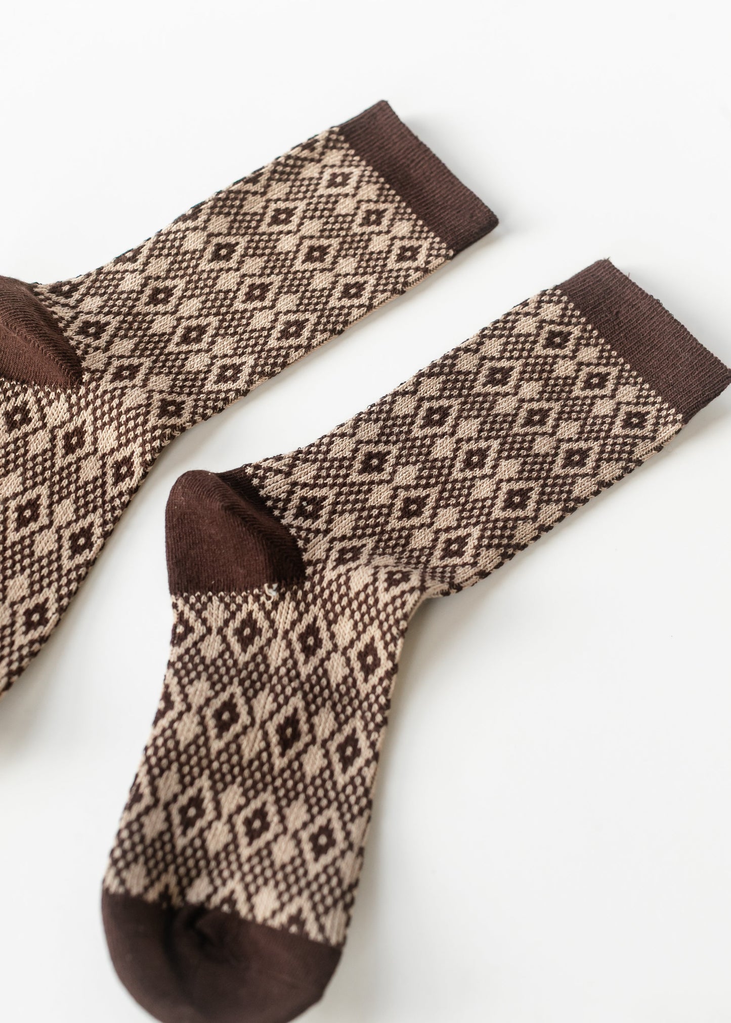 Argyle Crew Socks Accessory