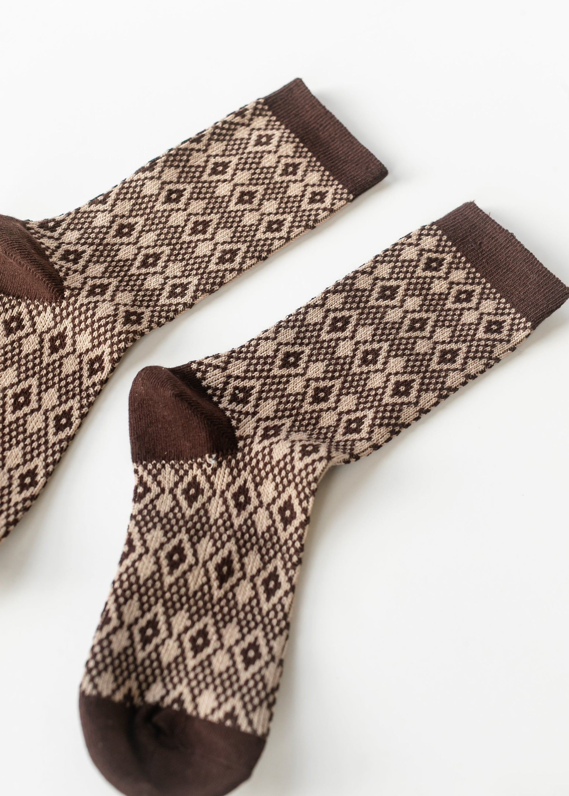 Argyle Crew Socks Accessory