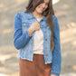 Ariel Medium Wash Denim Jacket IC Tops
