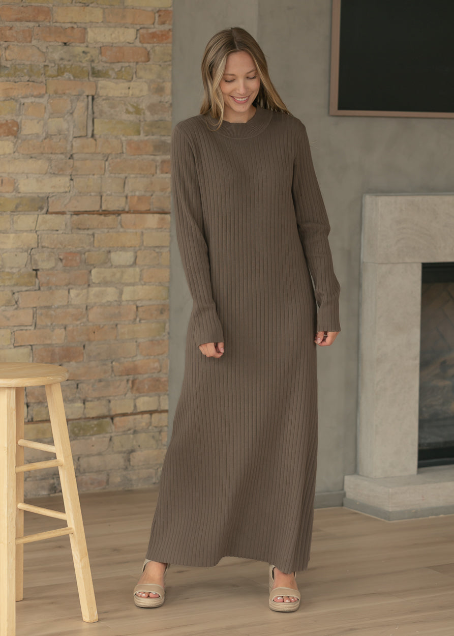 Ashdon Brown Maxi Dress IC Dresses