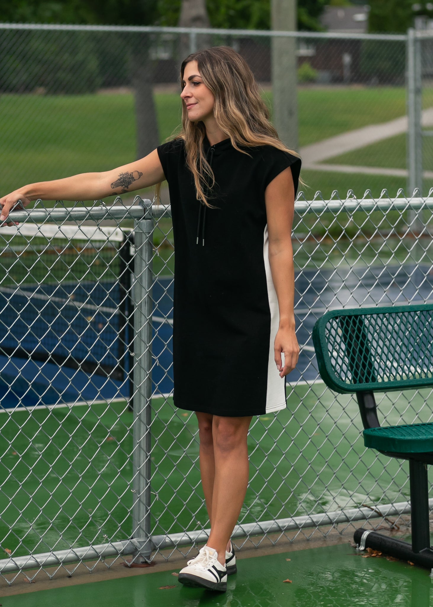 Asher Hooded Sweatshirt Dress FF Dresses