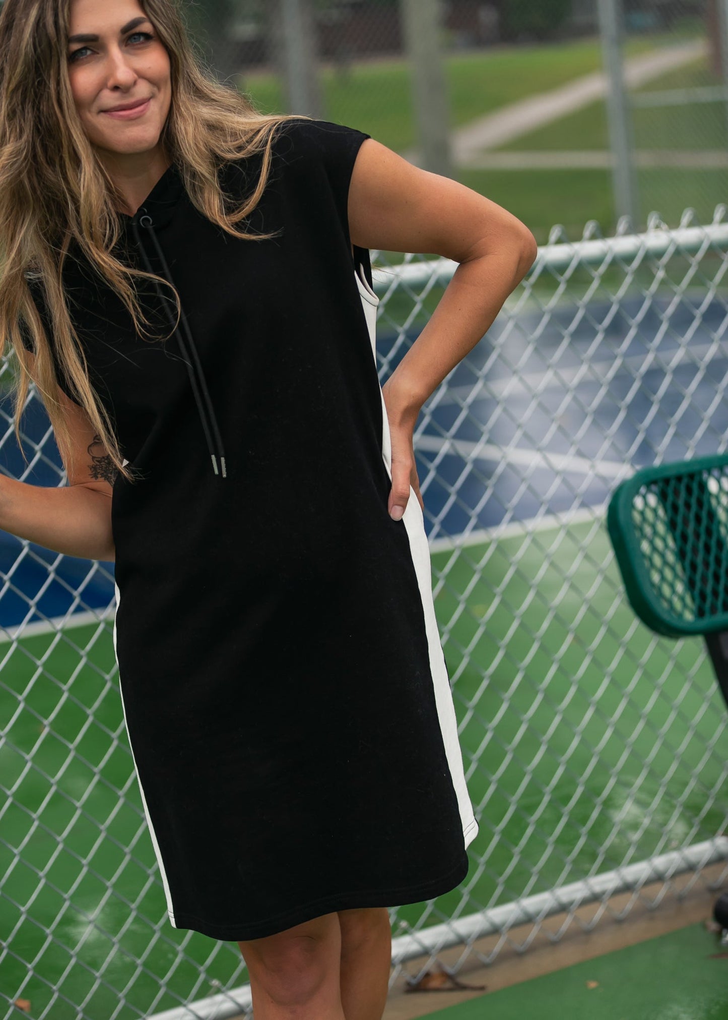 Asher Hooded Sweatshirt Dress FF Dresses