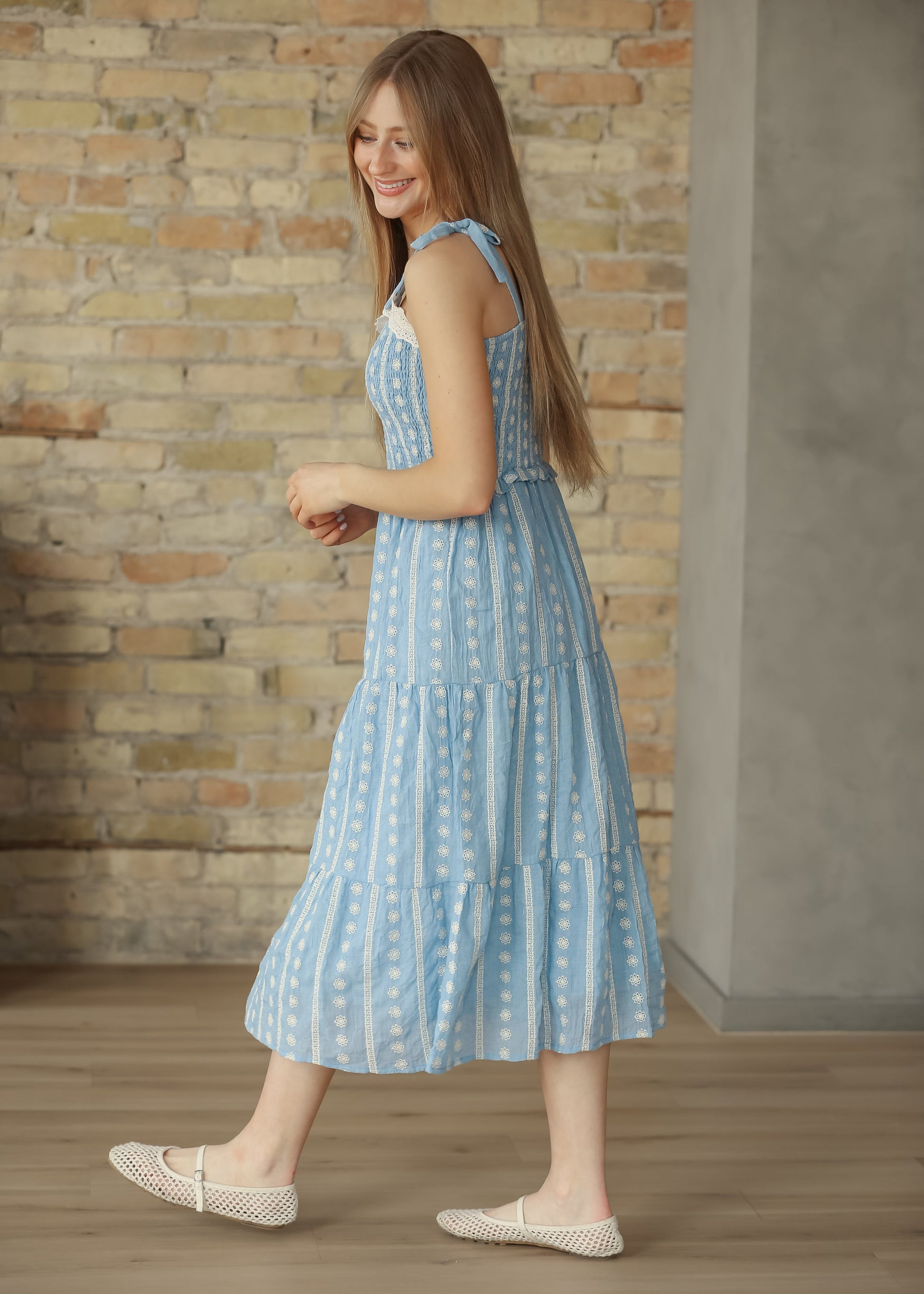 Aubriella Lace Trim Maxi Dress IC Dresses