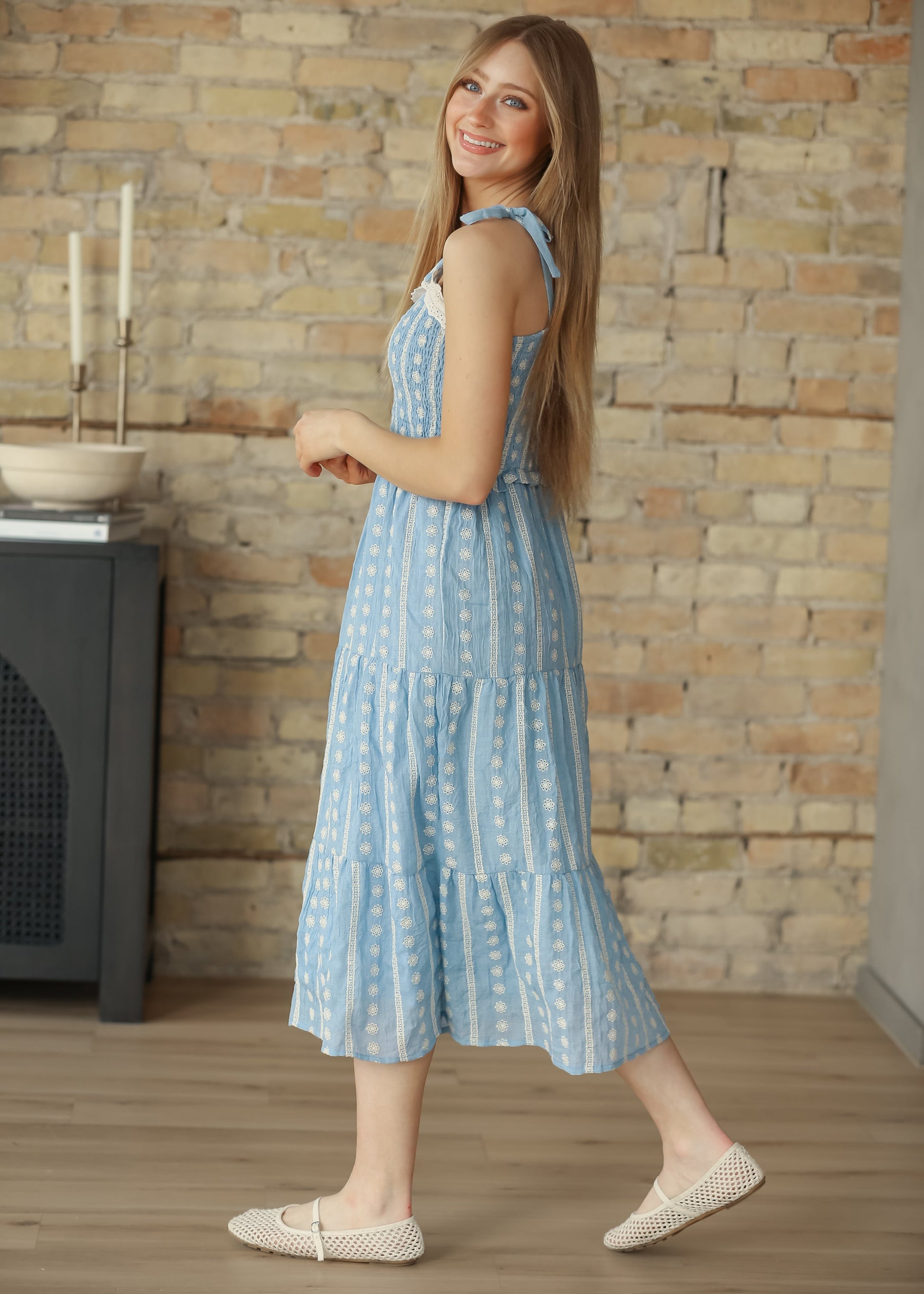 Aubriella Lace Trim Maxi Dress IC Dresses