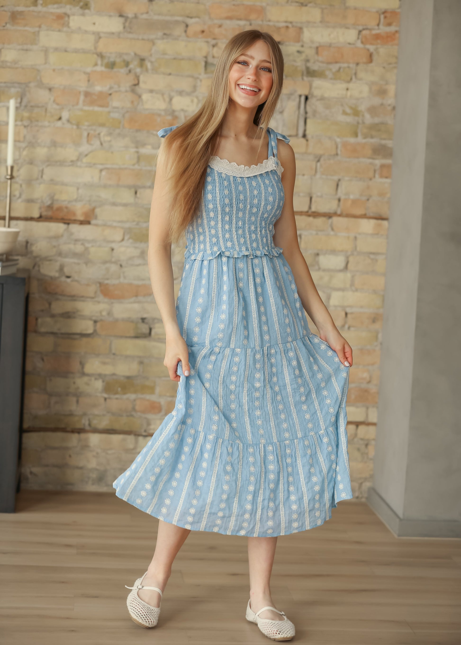 Aubriella Lace Trim Maxi Dress IC Dresses