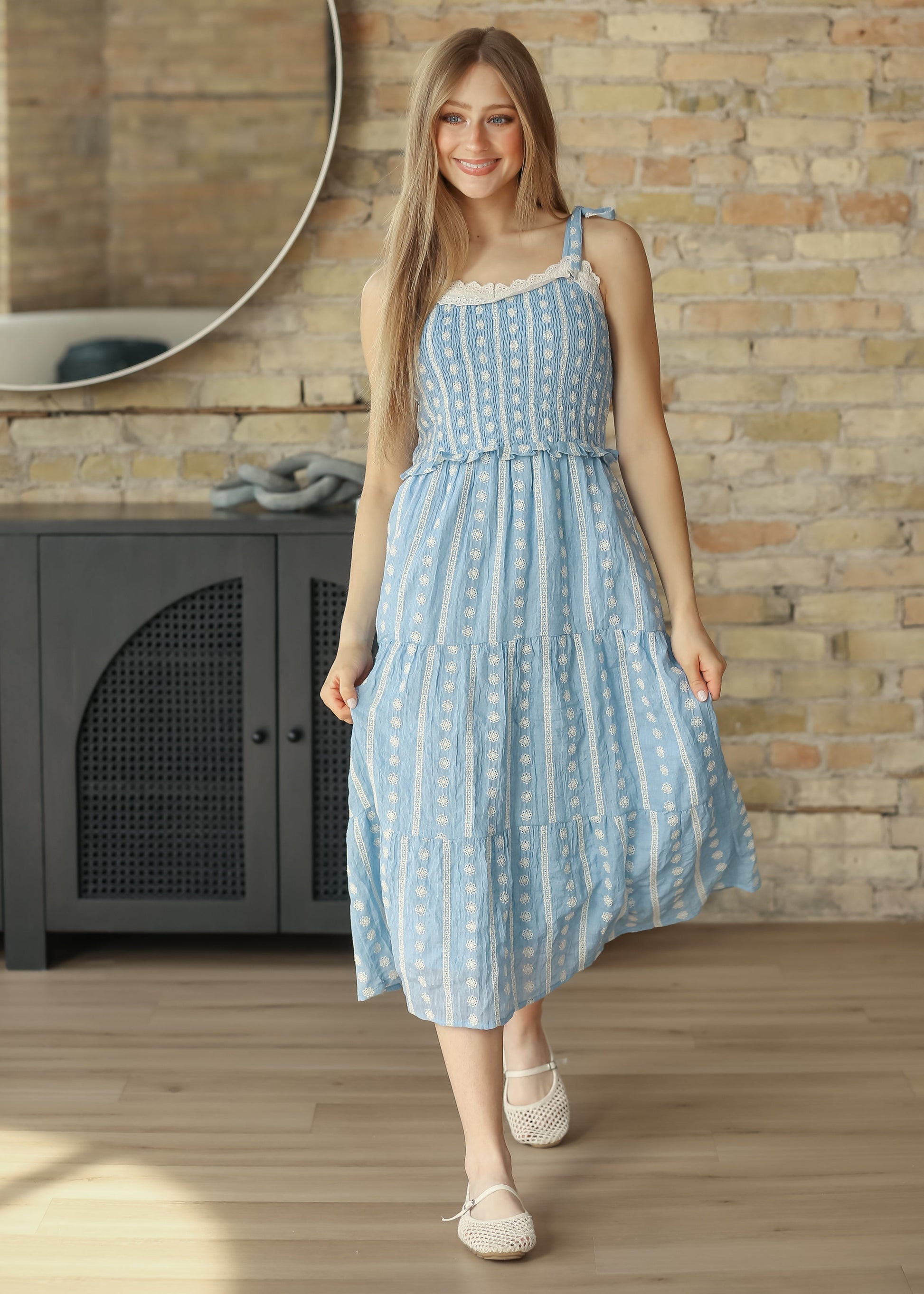 Aubriella Lace Trim Maxi Dress IC Dresses