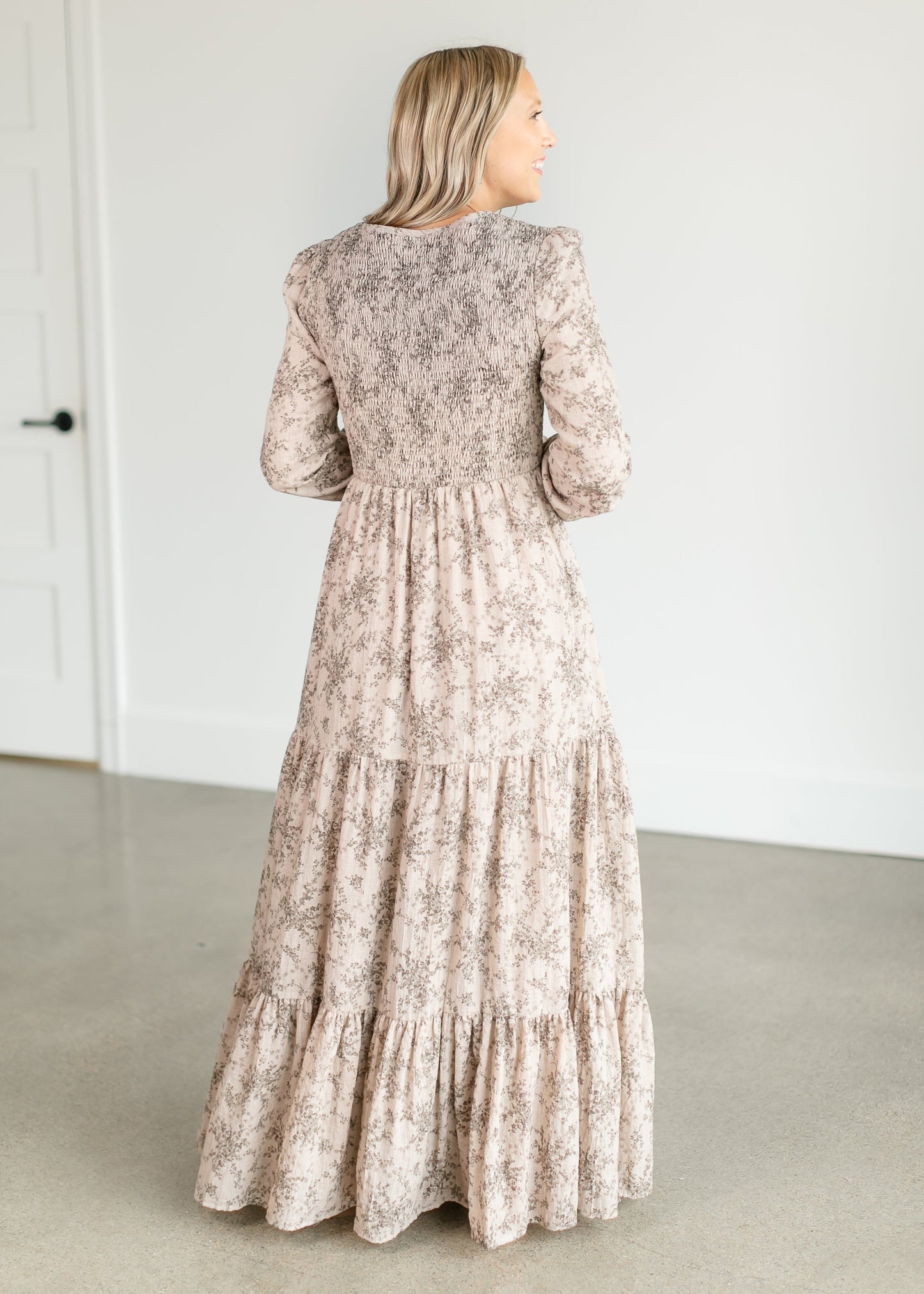 Aurora Floral Long Sleeve Maxi Dress IC Dresses