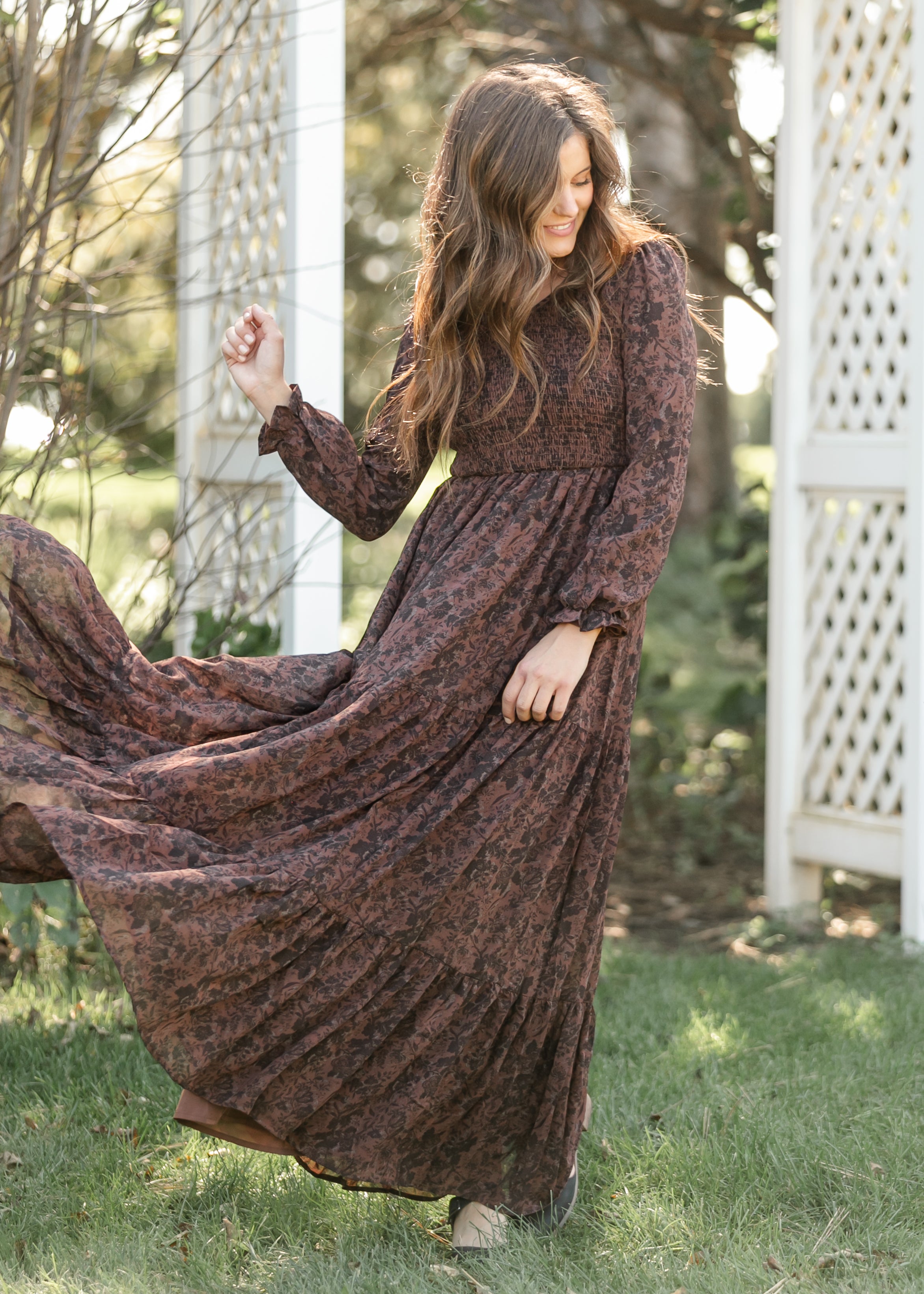 Aurora Smocked Maxi Dress - FINAL SALE – Inherit Co.