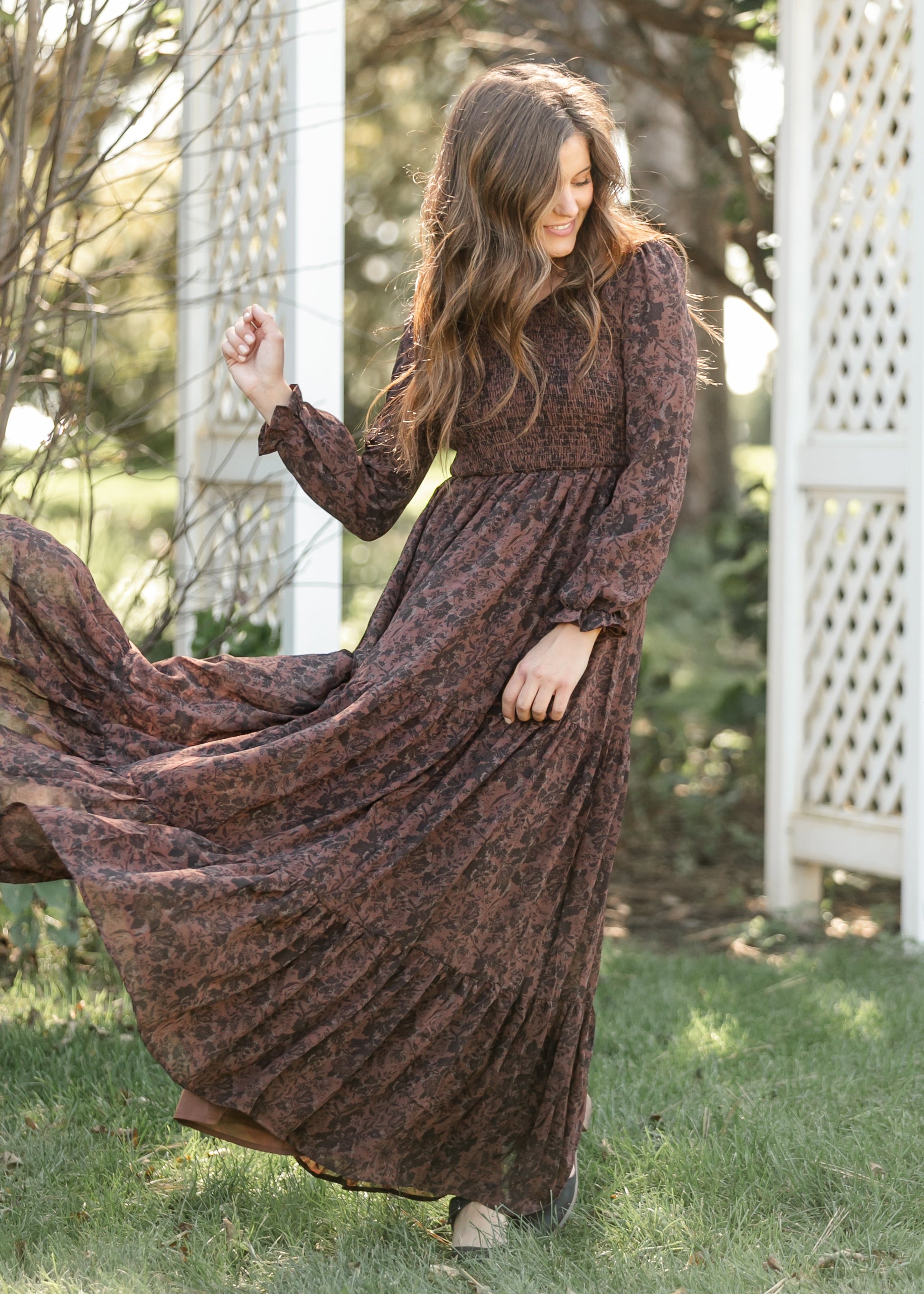 Aurora Smocked Maxi Dress Inherit Co. Aurora Smocked Maxi Dress Inherit Co.