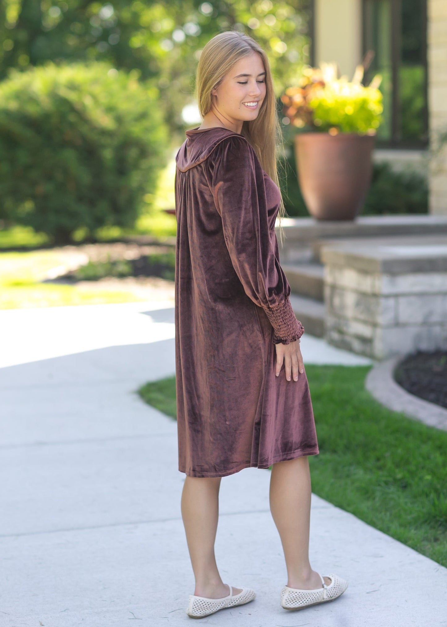 Autumn Velvet Midi Dress IC Dresses